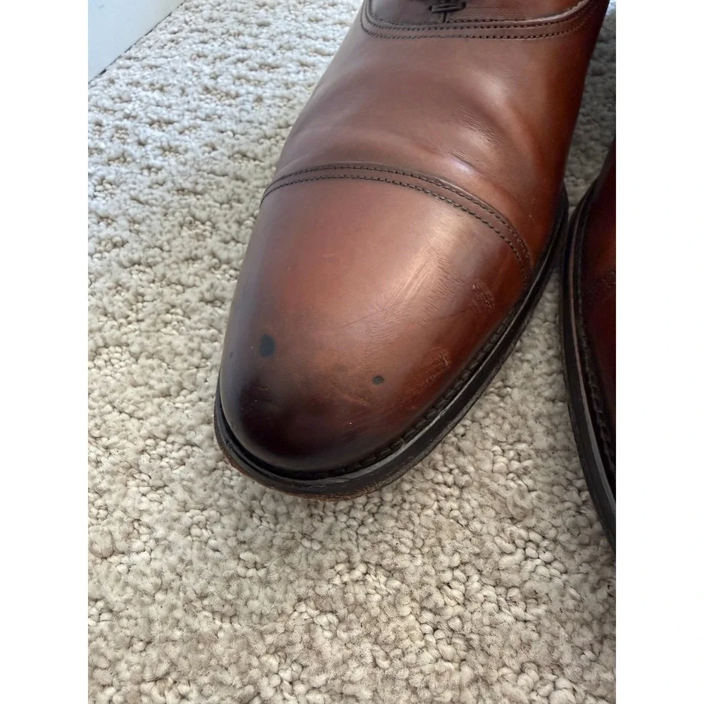 To Boot New York‎ BRANDON Oxford Men 12 Leather Cap Toe Italy DRESS SHOE COGNAC